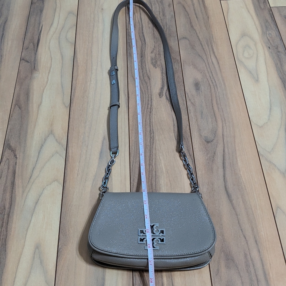 EUC! Tory Burch Britten Mini Crossbody Bag In Tan/Beige - Picture 15 of 16